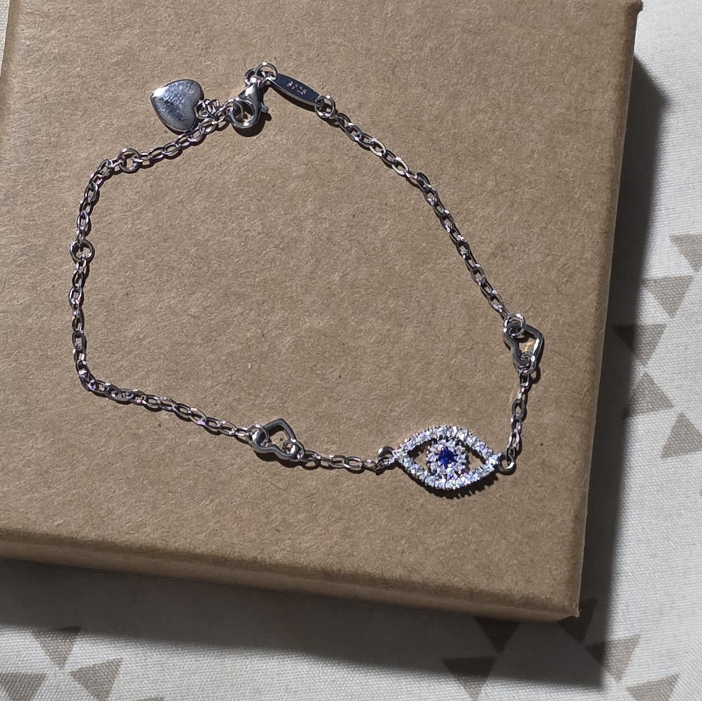 Silver Evil Eye Bracelet